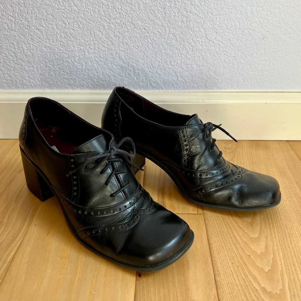 Nine & Company Black Leather Oxfords